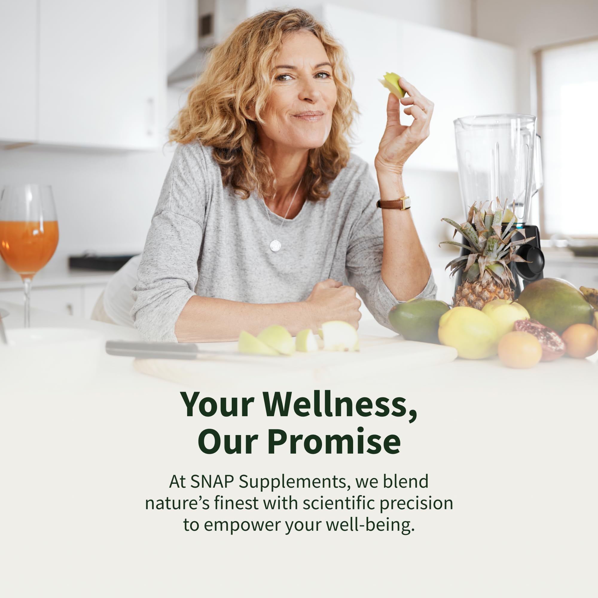 Snap Supplements Energy and Metabolism Herbal Complex daily use scene with water glass.