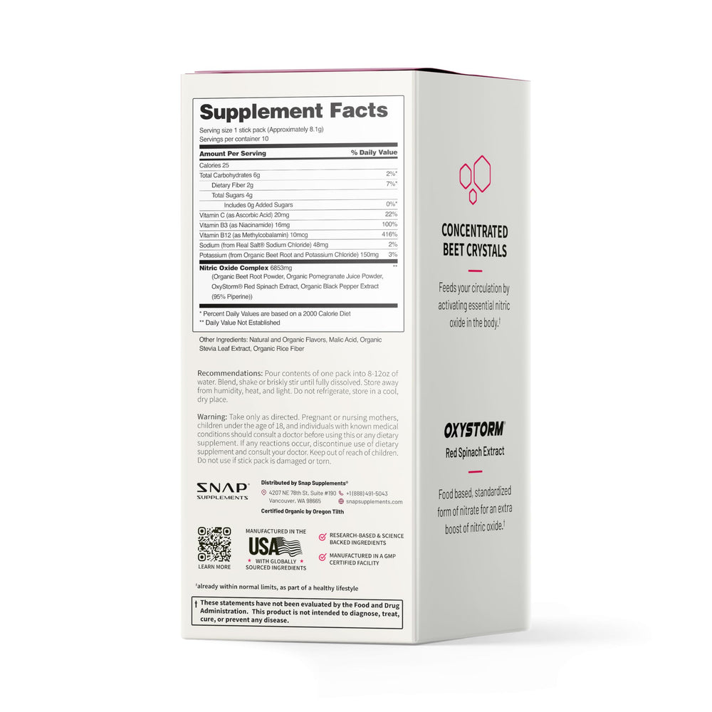 Snap Supplements Globally Sourced Ingredients badge on packaging highlights quality