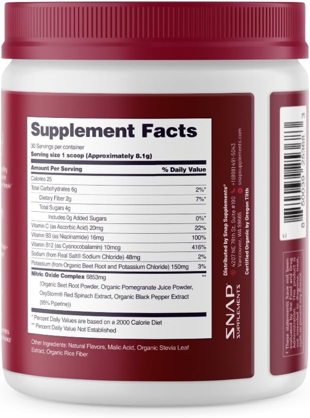 Snap Supplements Heart Beet Powder mixed-berry smoothie in glass for convenient use