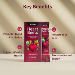 Crystal-clear glass with Mixed Berry Heart Beets drink after a quick stir.
