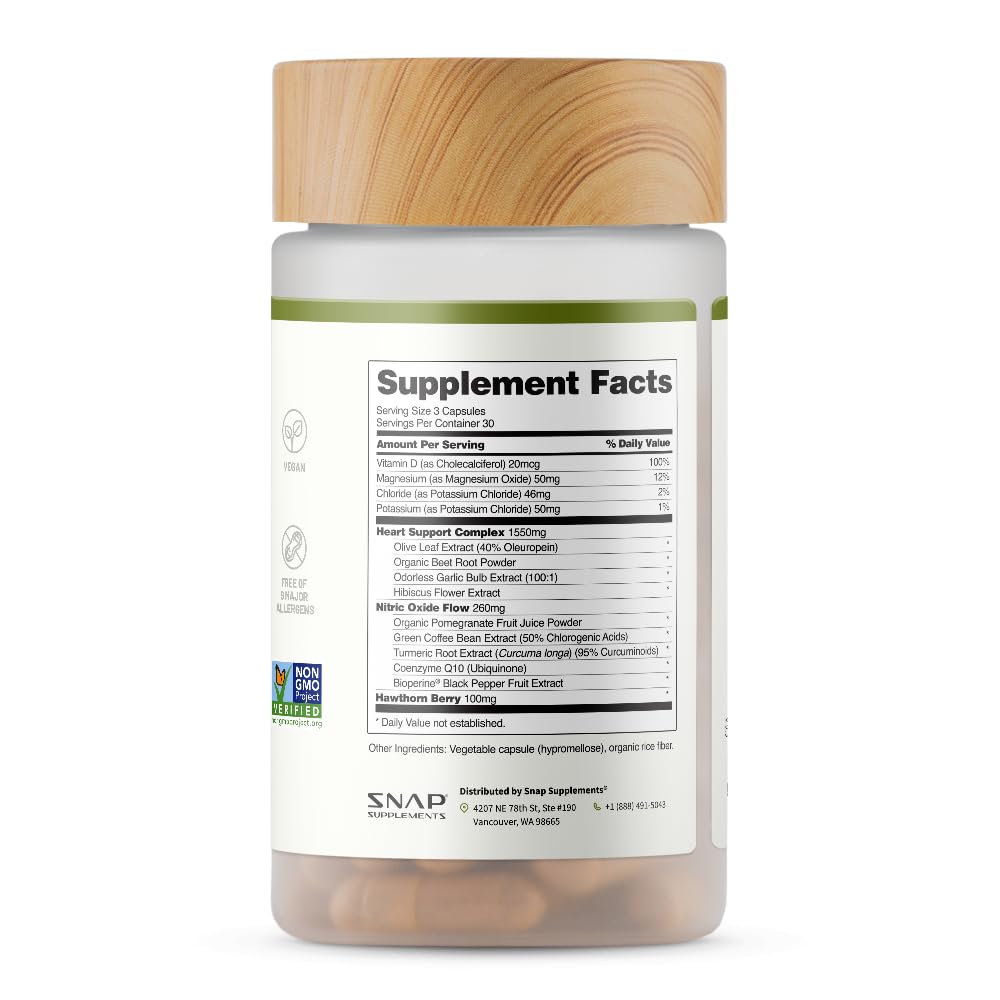 Snap Supplements Heart Health bundle promotes daily wellness routine.