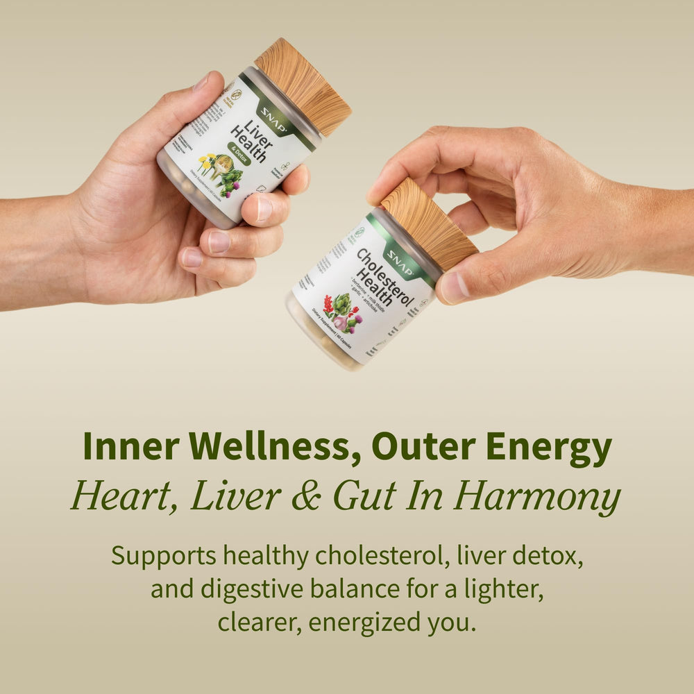 Snap Supplements Liver Health & Detox ingredients close-up highlighting plant sterols and antioxidants.