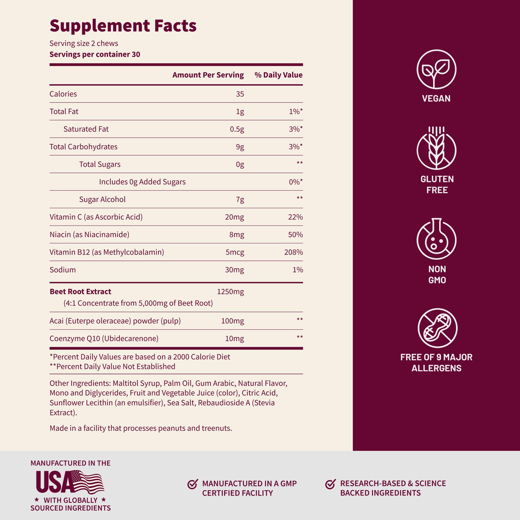 Snap Supplements Nitric Oxide Beet daily serving shows mixed berry flavor ideal for routines.