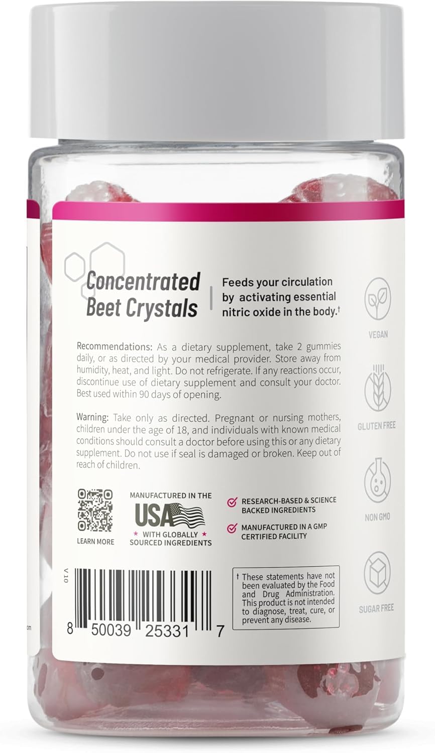 Snap Supplements Beet Gummies on travel bag illustrate on-the-go wellness companion