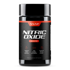 Snap Supplements Nitric Oxide bottle pour supports natural energy during workouts