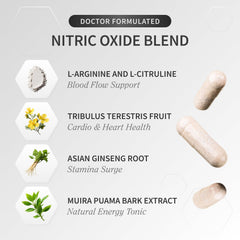 Snap Supplements Nitric Oxide capsules close-up for easy daily use