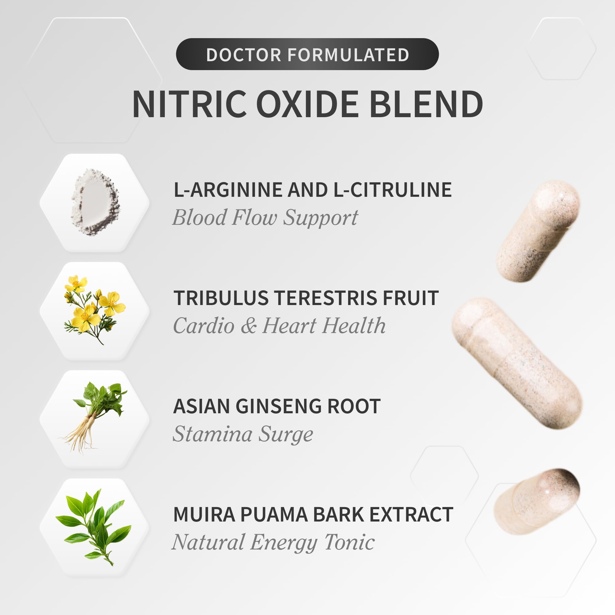 Snap Supplements Nitric Oxide label front shows clear ingredient information