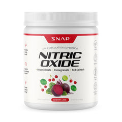 Snap Supplements organic beet root powder bottle on counter for everyday use