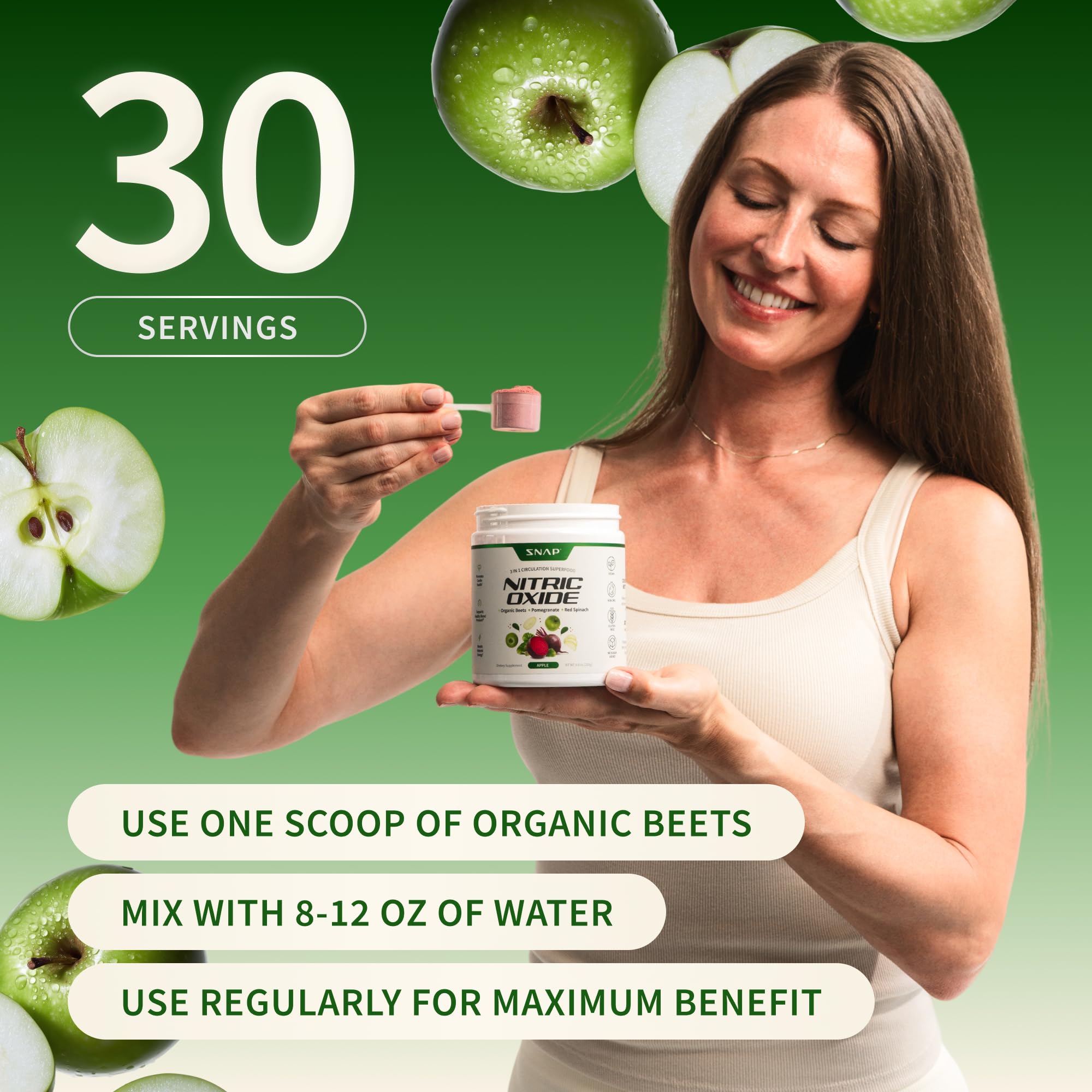 Snap Supplements beet root powder in water glass for hydration.