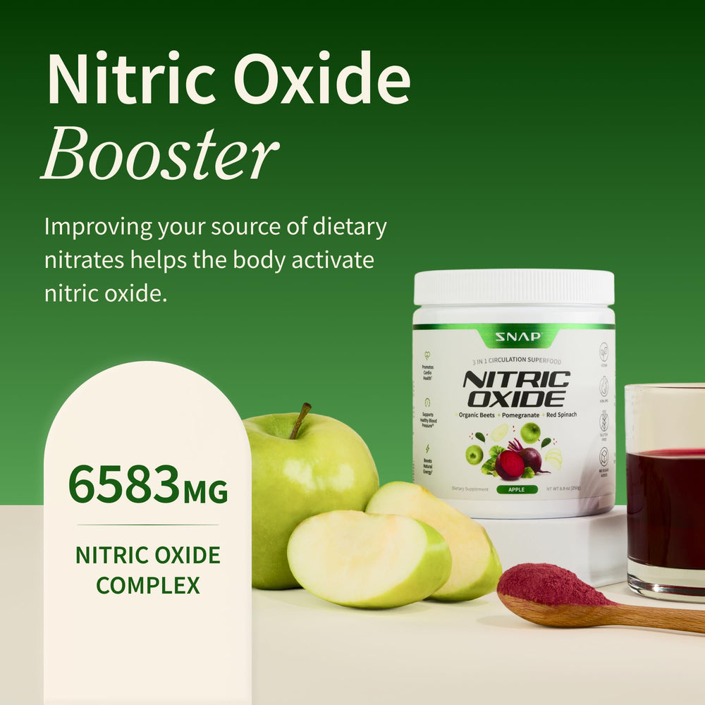 Snap Supplements beet root powder being poured to show easy mixing for daily vitality.