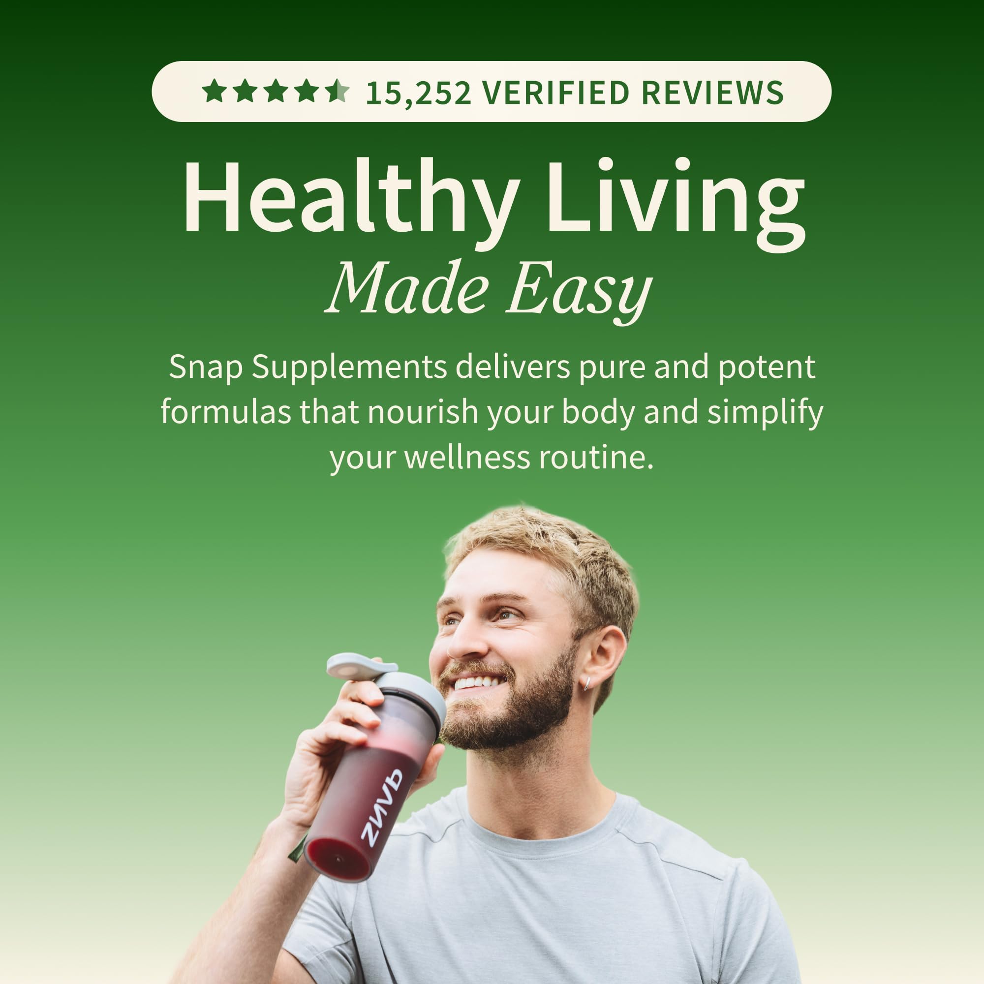 Snap Supplements beet root powder in smoothie cup for nutrient boost.