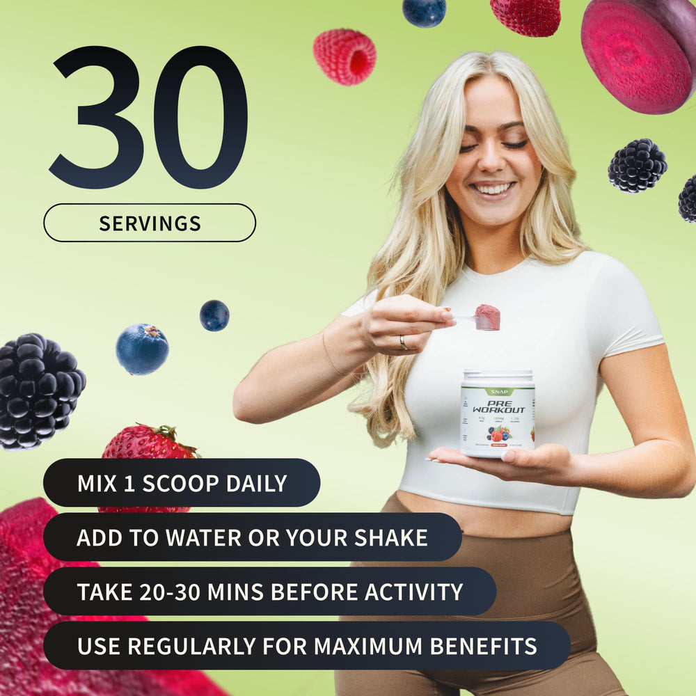 Close-up of key ingredients in Snap Supplements beet root powder