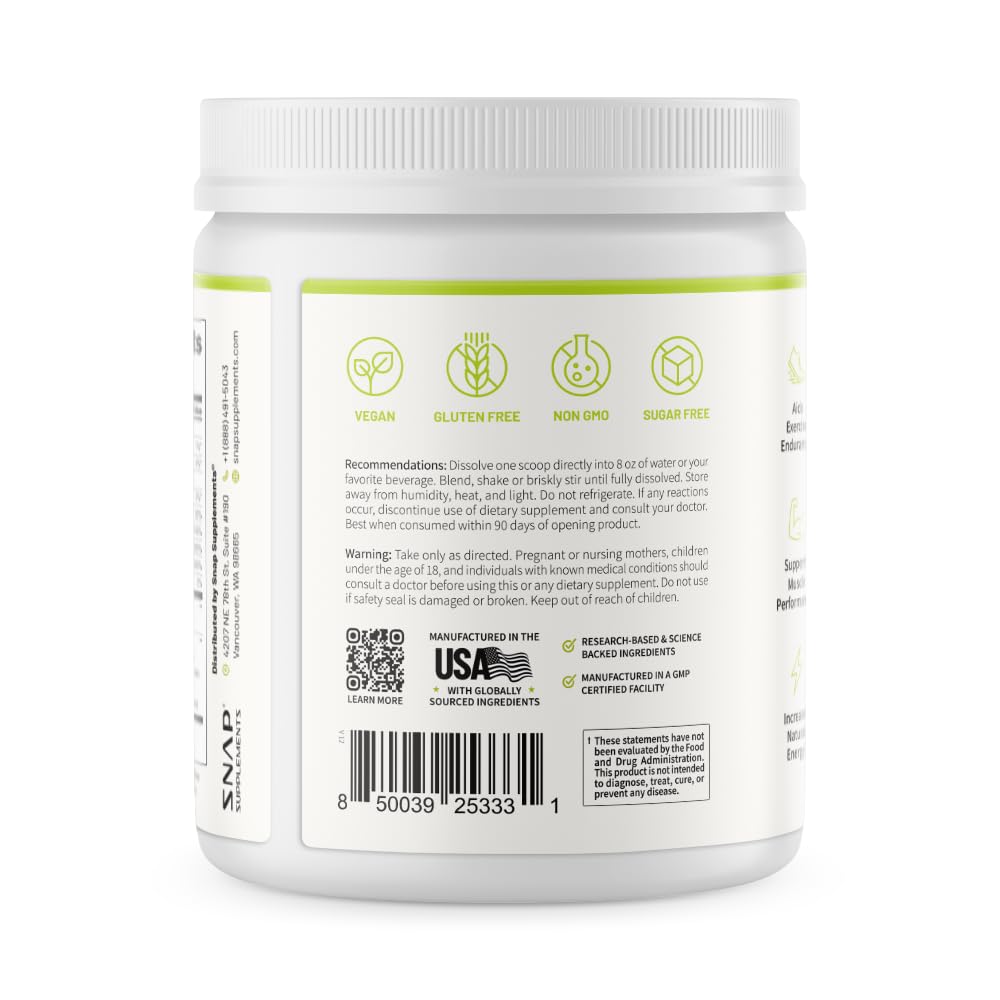 Flat lay of Snap Supplements beet root powder on a tabletop