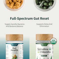 Snap Supplements probiotic digestive enzymes capsules support gut harmony and energy