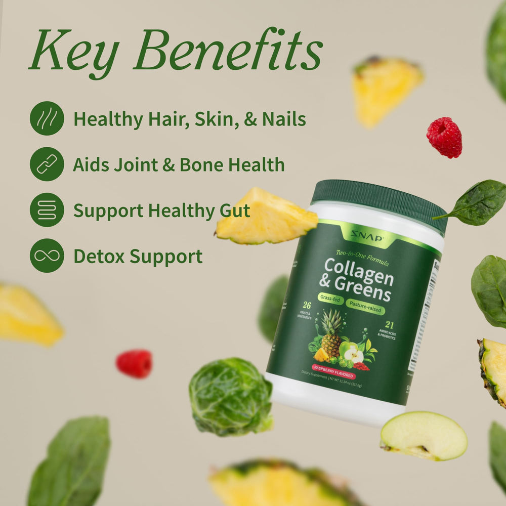 Snap Supplements Probiotics graphic illustrating gut health and detox-friendly benefits.