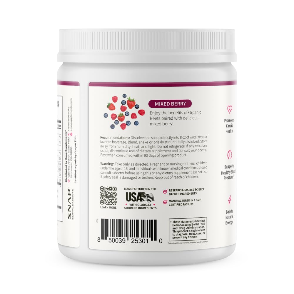 Snap Supplements red spinach leaf detail highlights added greens