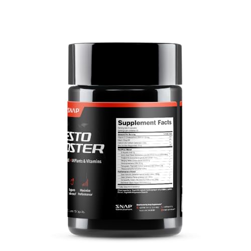 Unopened Snap Supplements Testo Booster tube showing fresh capsules