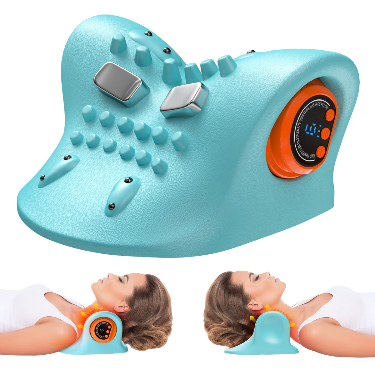 Snawowo neck massager with heat, front view for relaxing neck tension.