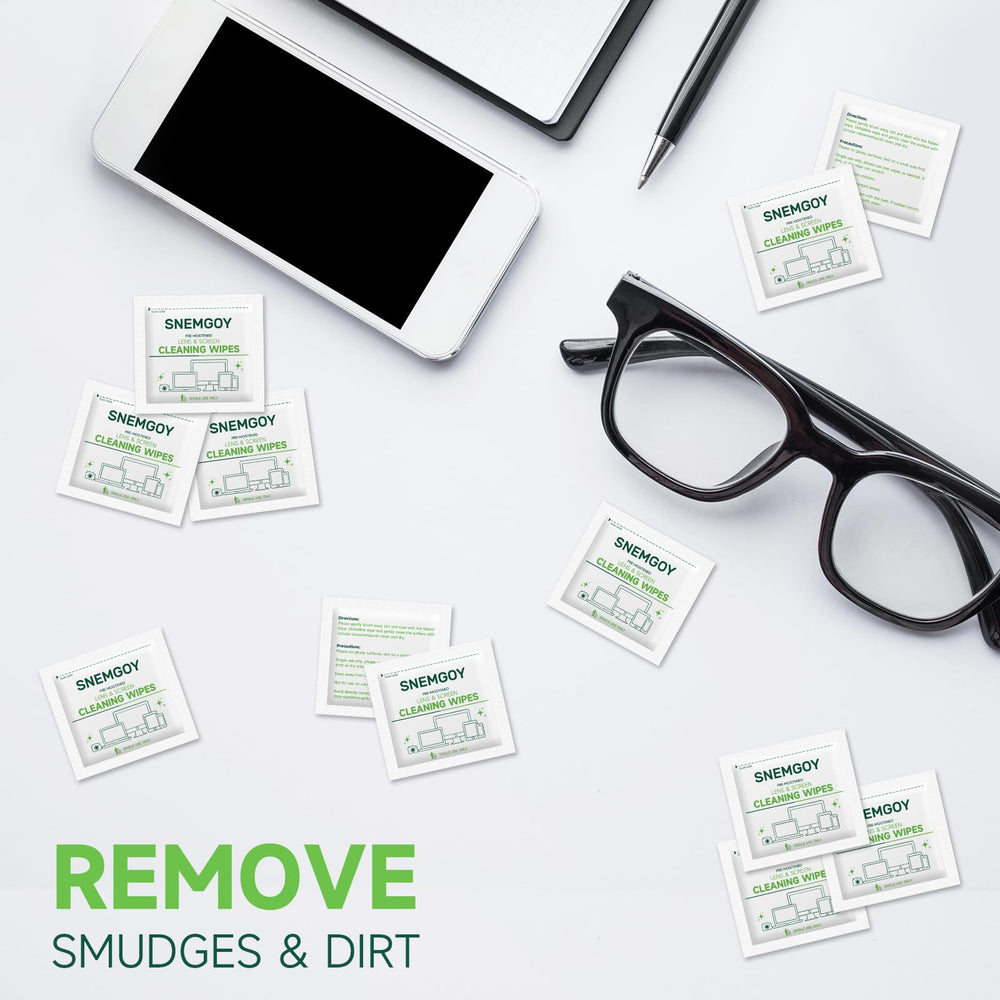 SNEMGOY camera lens cleaning wipes removing smudges without scratches