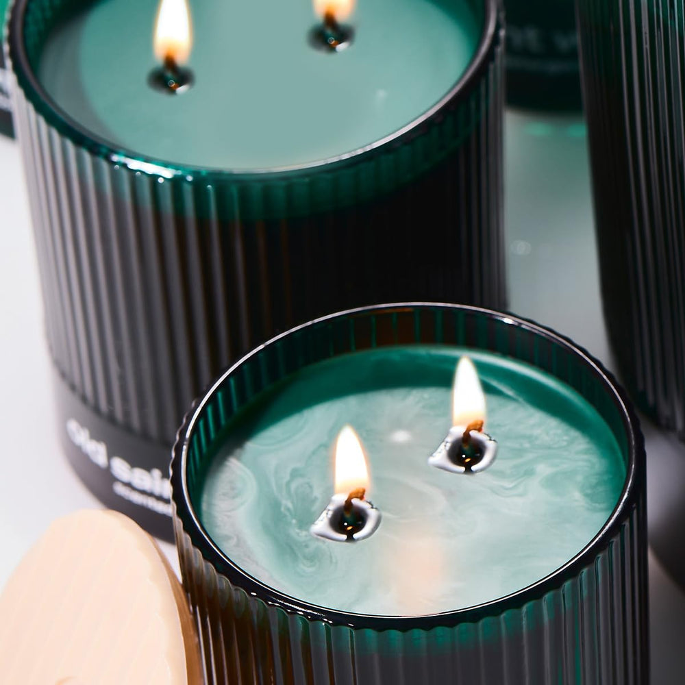 Snif Old Saint Wick candle cotton-wick design for steady, soot-free burn.