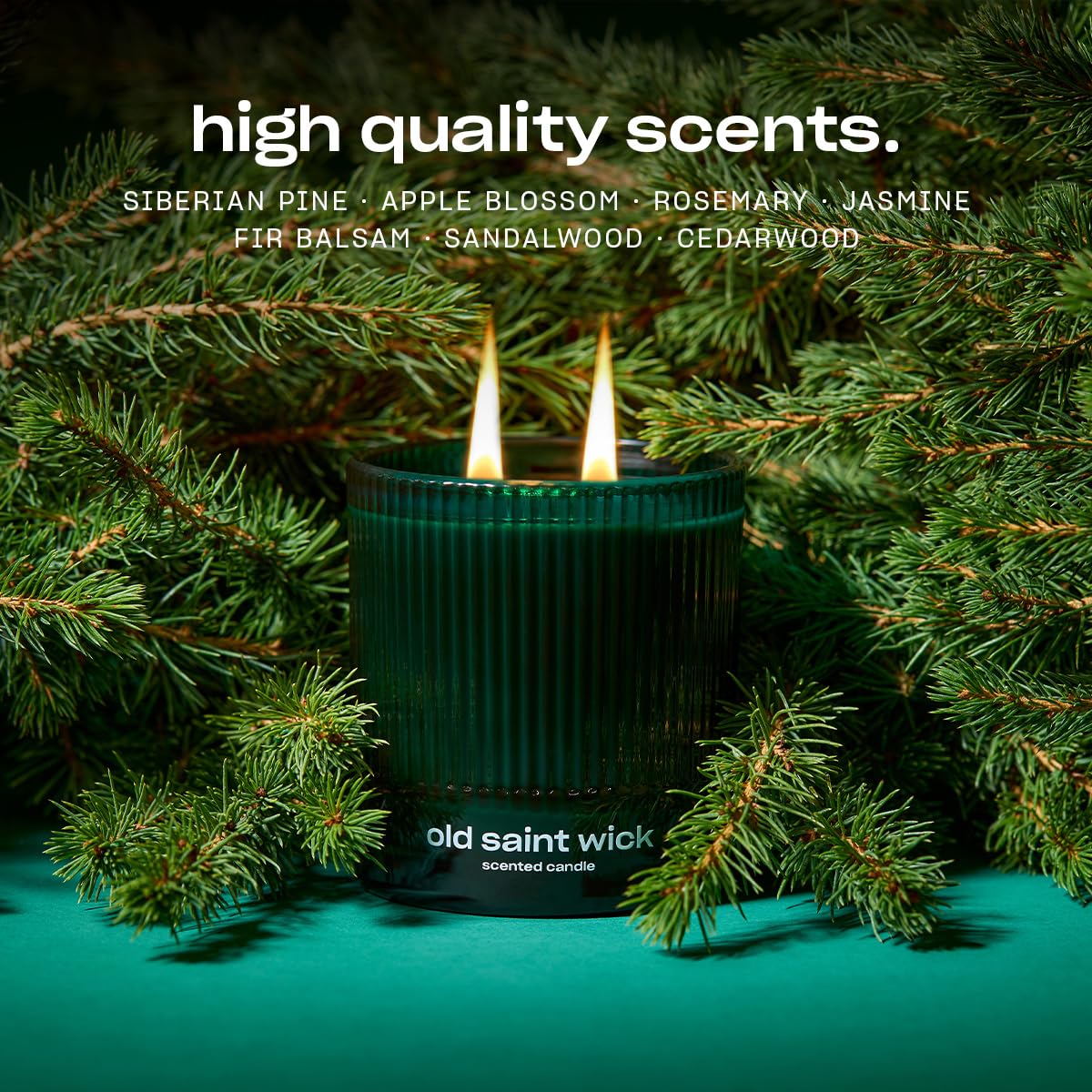Snif Old Saint Wick candle fir balsam adds festive fragrance to gatherings.
