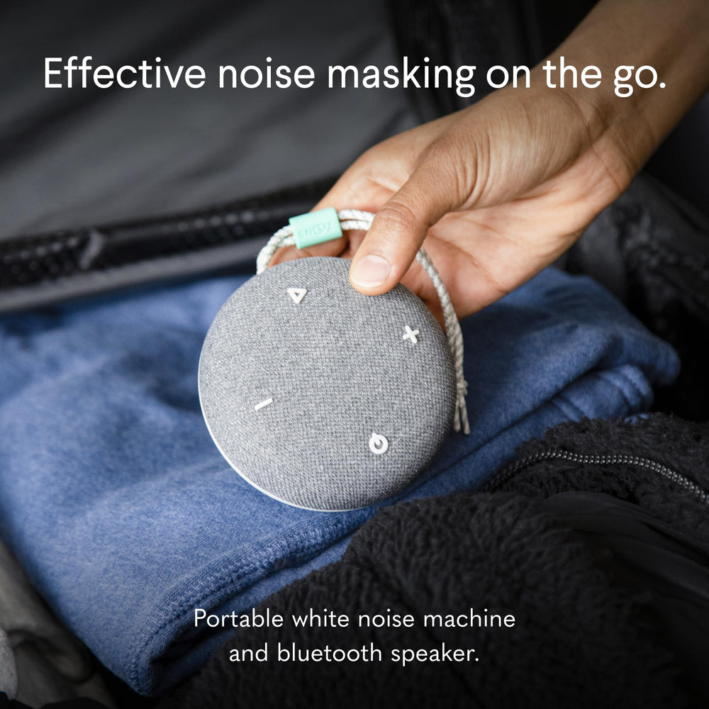 SNOOZ Go illustrates Bluetooth speaker functionality for daytime listening.