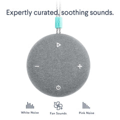 SNOOZ Go presents six sound options for sleep and focus.