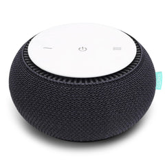 SNOOZ real-fan-inside white noise device offers natural sleep masking.