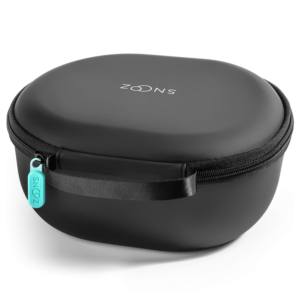 SNOOZ travel case durable EVA shell cushions against bumps and drops.