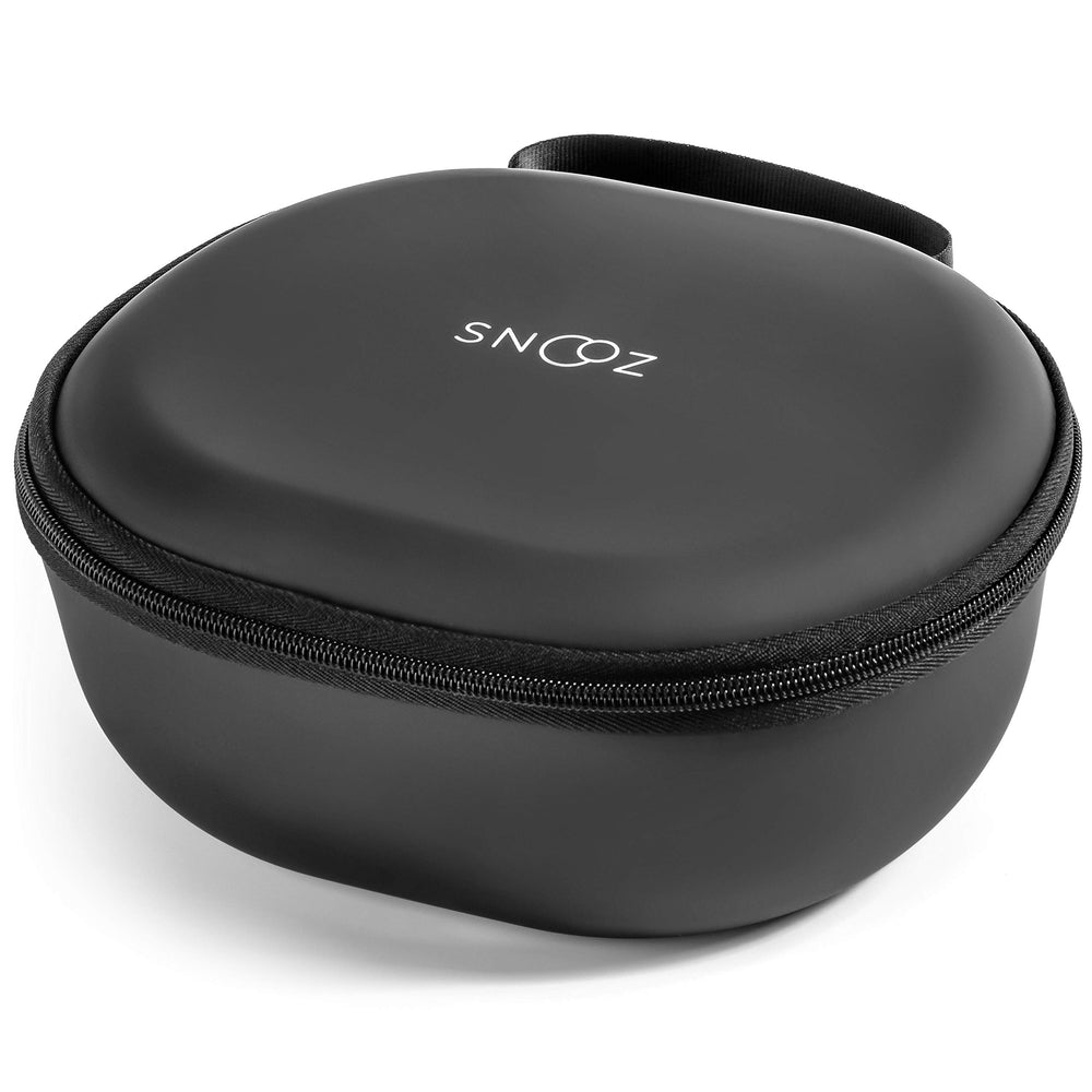 SNOOZ travel case interior with soft jersey lining protecting device and accessories.