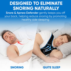 SNORE & APNEA DEFENDER Snore & Apnea Guard adjustable straps provide a secure, customizable fit.