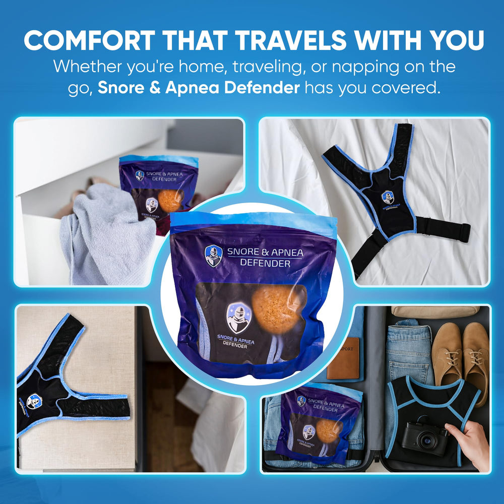 SNORE & APNEA DEFENDER Snore & Apnea Guard compact design for travel and storage.