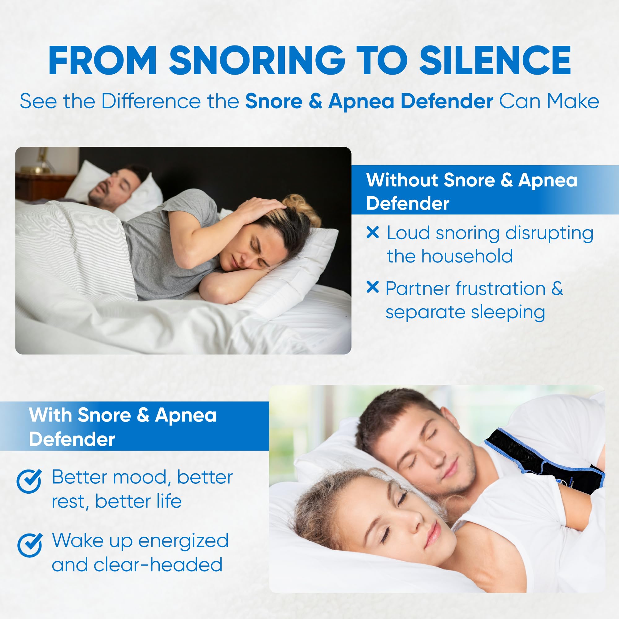 SNORE & APNEA DEFENDER Snore & Apnea Guard easy to clean and machine washable.