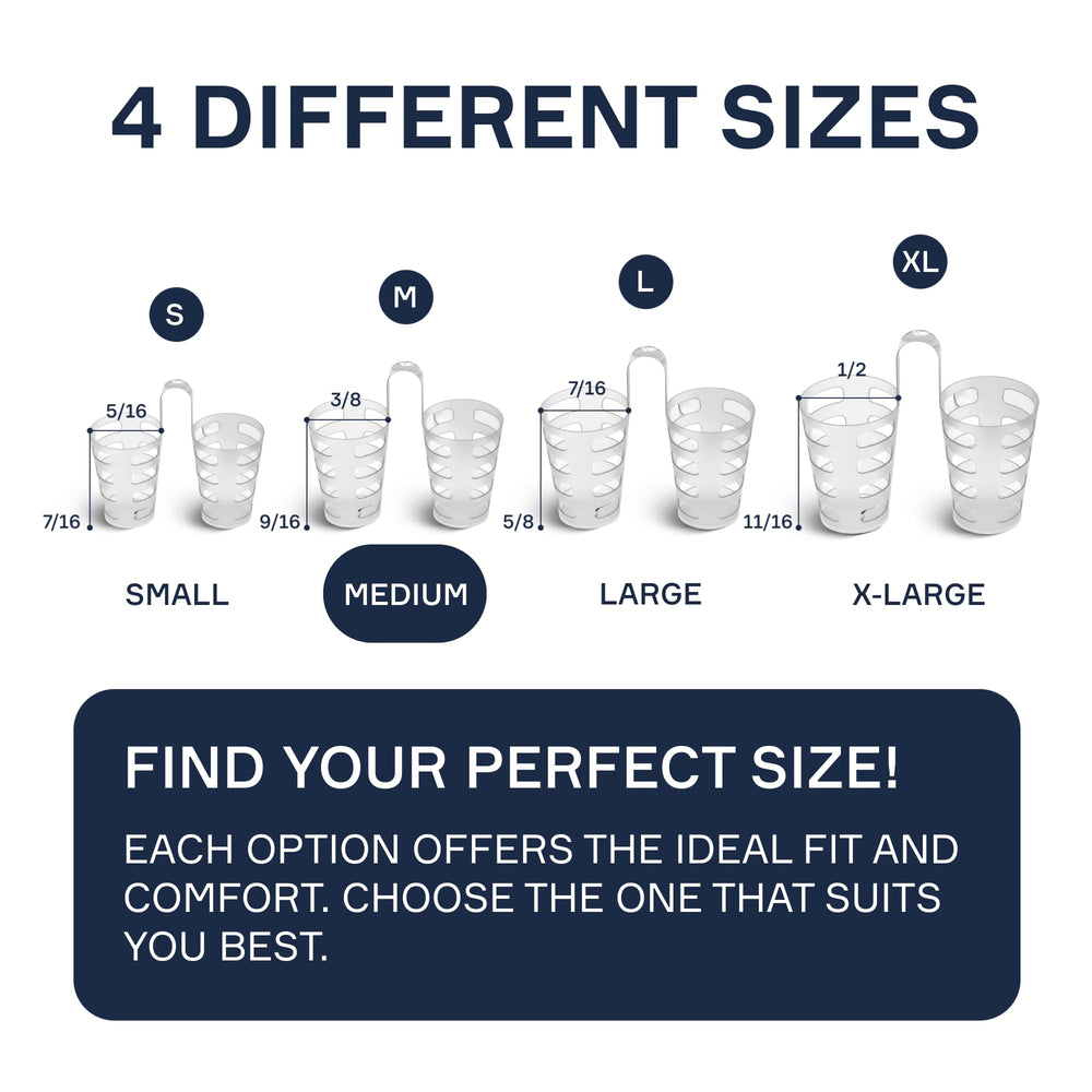Snore Bastion nasal dilators in soft silicone offer comfortable wear at night.