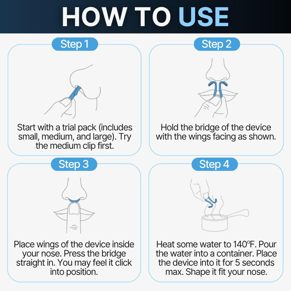 SnoreLessNow nasal dilator in use promoting improved nasal airflow during sleep