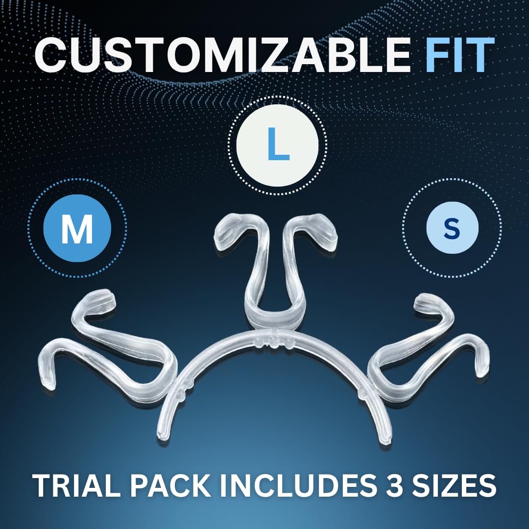Large size airflow clip for secure, roomy breathing support