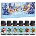 SNOWSEN Holiday Fragrance Oil Set | Winter Diffuser Oils – Apple Cinnamon, Forest Pine, Candy Cane