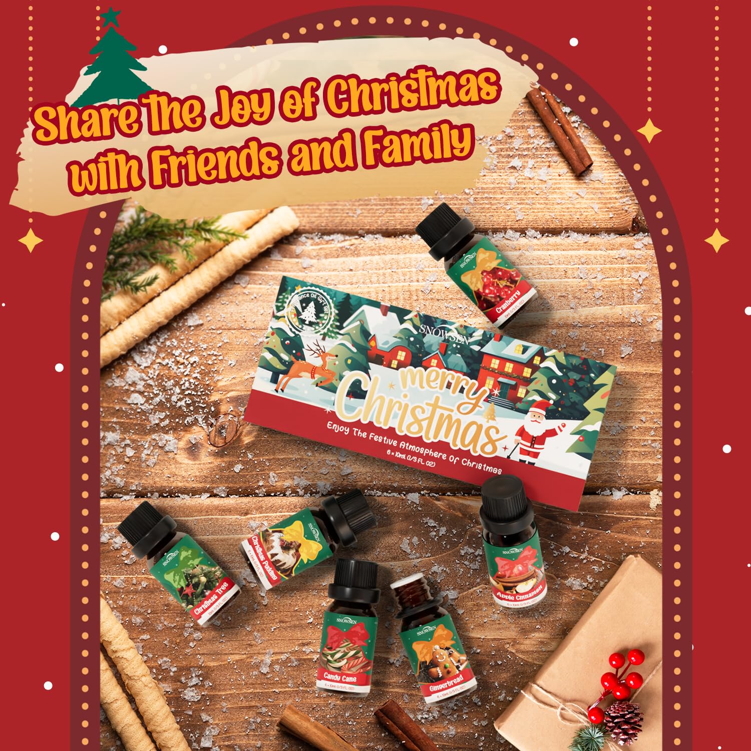 SNOWSEN Gingerbread essential oil for warm holiday baking vibes and craft aroma