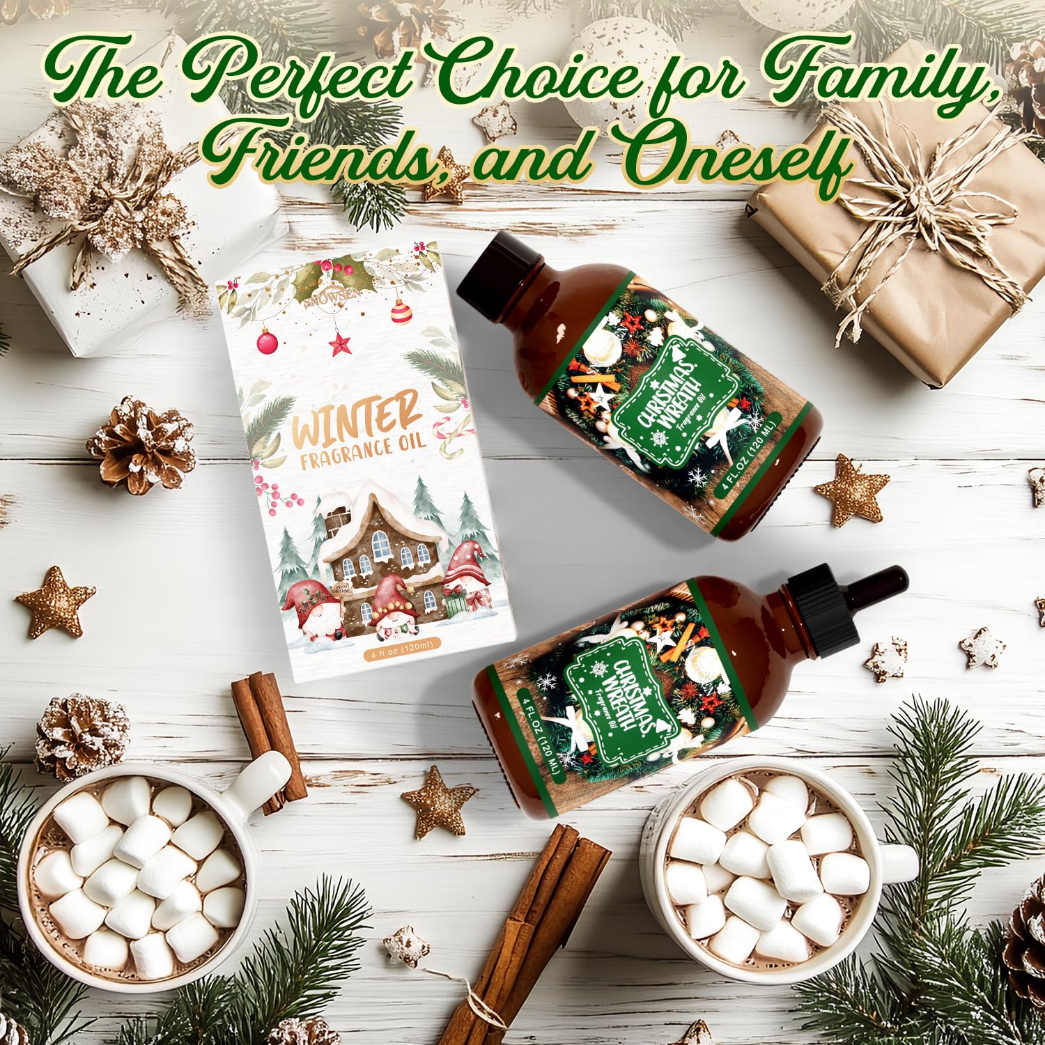 SNOWSEN Christmas Wreath oil used in soaps and bath bombs.