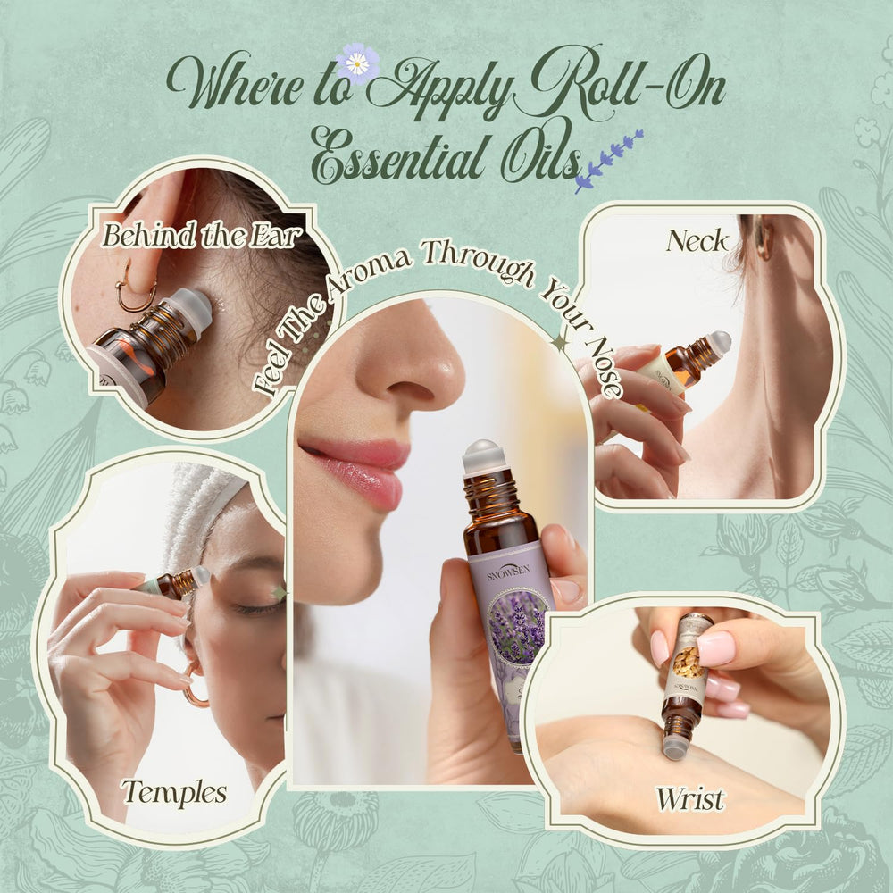 SNOWSEN Eucalyptus roll-on bottle promotes easy breathing and clarity.