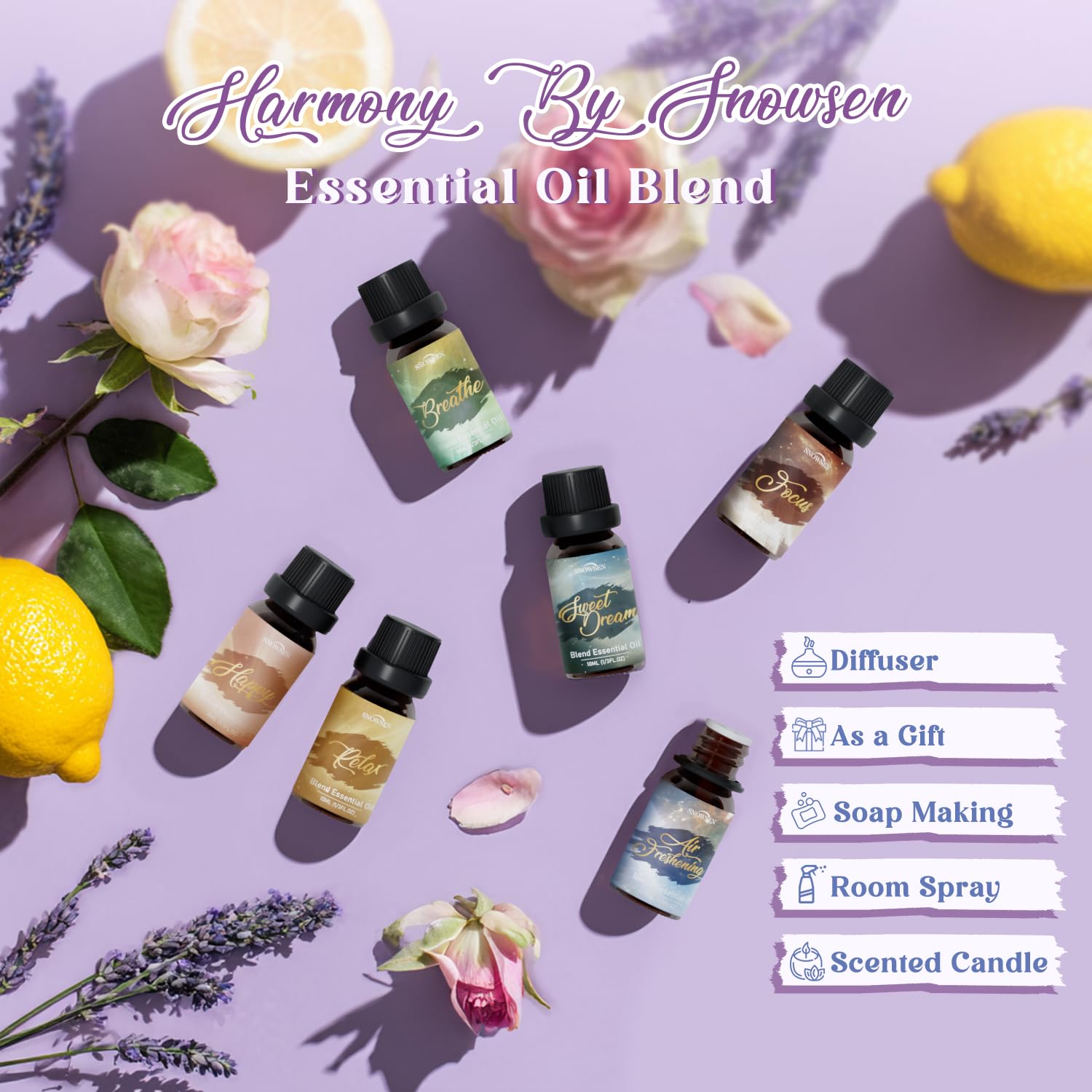 SNOWSEN Harmony bottles with droppers for precise aroma diffusion