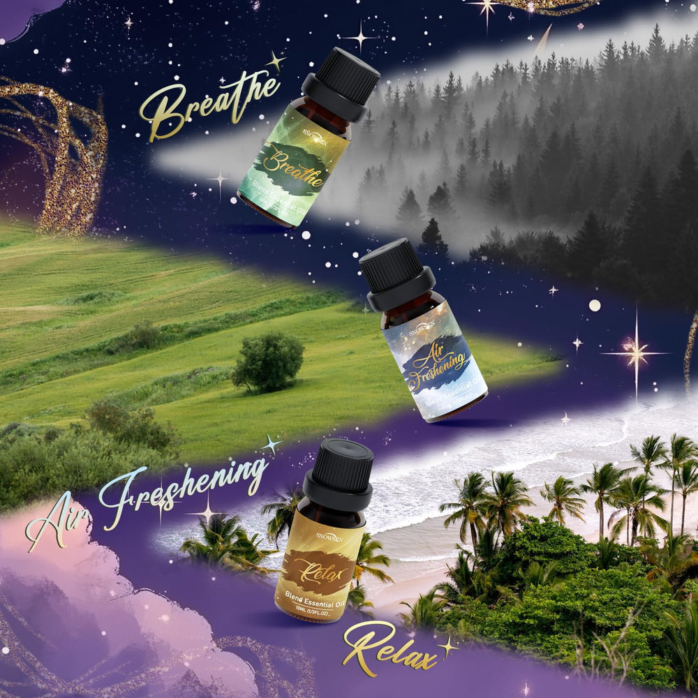 SNOWSEN Harmony oil being poured for multi‑botanical scent layering
