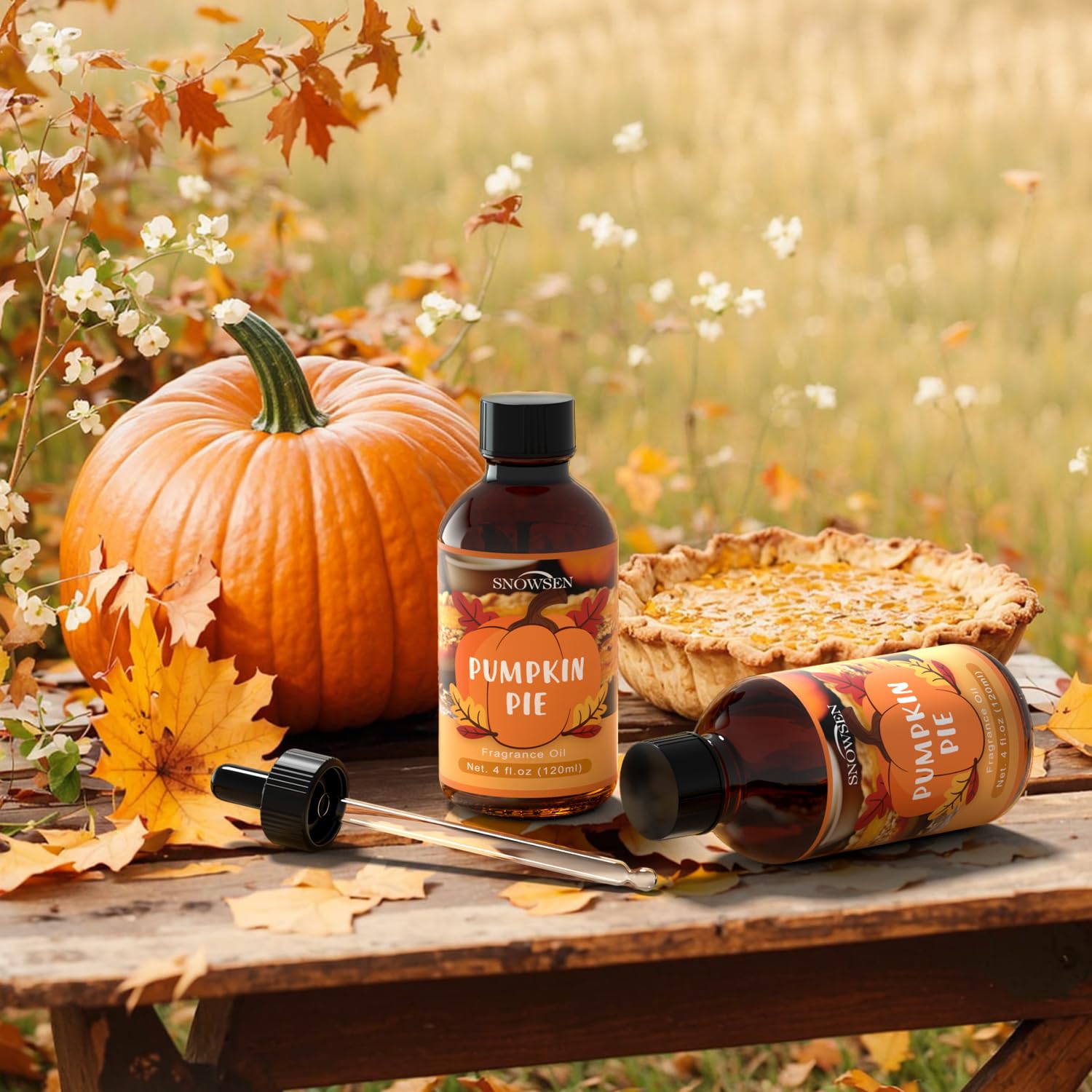 SNOWSEN Pumpkin Pie fragrance oil used in candle making for cozy aroma