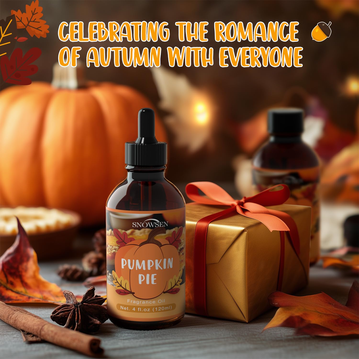 SNOWSEN Pumpkin Pie bottle with precision dropper for controlled use