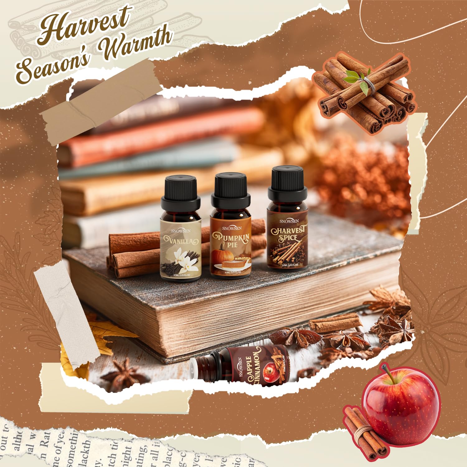 SNOWSEN Coffee fragrance oil bottle for morning-inspired calm.