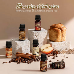 SNOWSEN Pumpkin Pie spice oil bottle for cozy holiday ambiance.