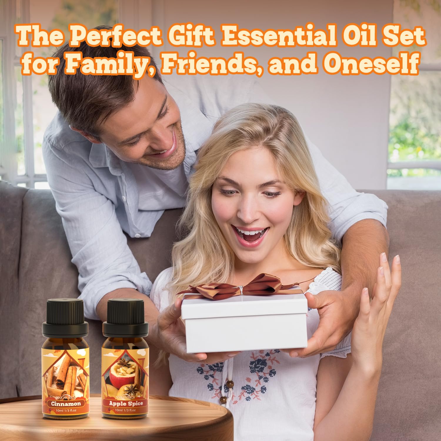 SNOWSEN Vanilla scent bottle for comforting home fragrance projects.