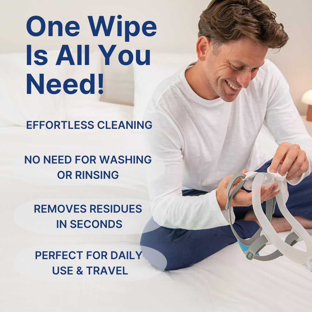 Open pack of Snugell wipes ready for quick travel cleaning of CPAP gear