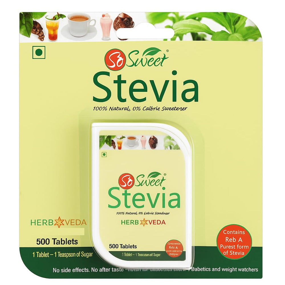 So Sweet stevia tablets in a compact dispenser for travel convenience