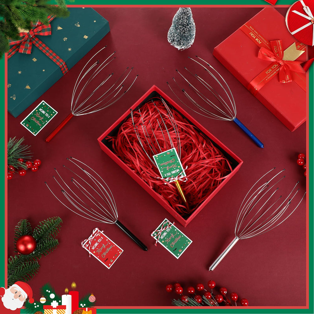 Soaoo Christmas blessing cards accompany the massager set for festive gifting.